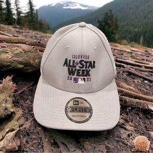 New Era‎ 9 Forty Gray Colorado Rockies All Star Week 2021 Logoman MLB Hat
Cap